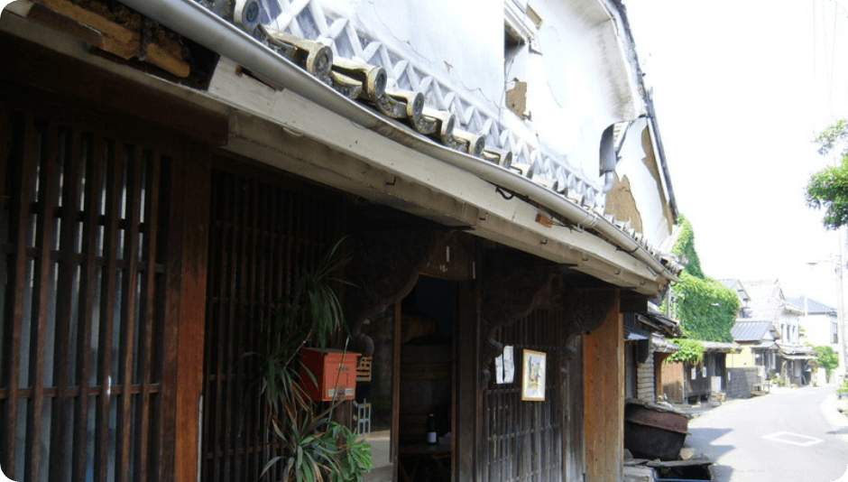 肥前浜宿・酒蔵通りを写している様子